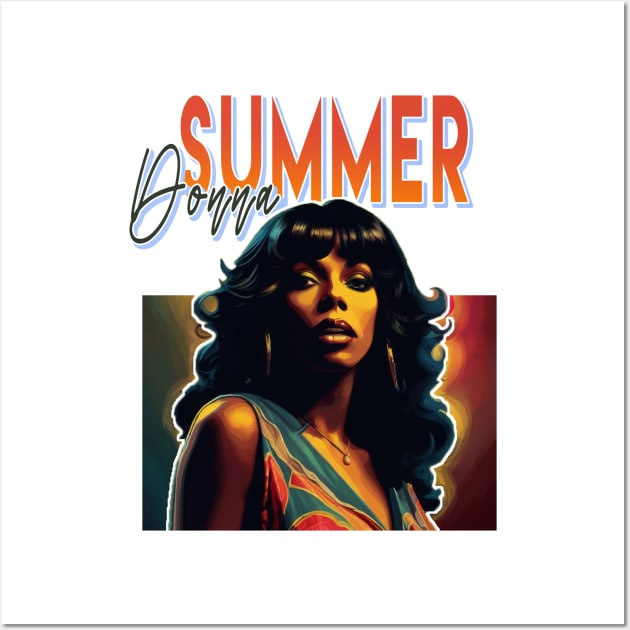 Vintage Styled Fan Art Design - Donna Summer Wall Art by Moulezitouna